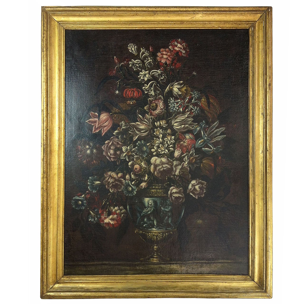 Late 19th Century Floral Still Life in the Italian Style For Sale