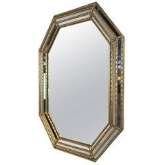 Hexagonal Faux Bamboo Beveled Mirror by La Barge