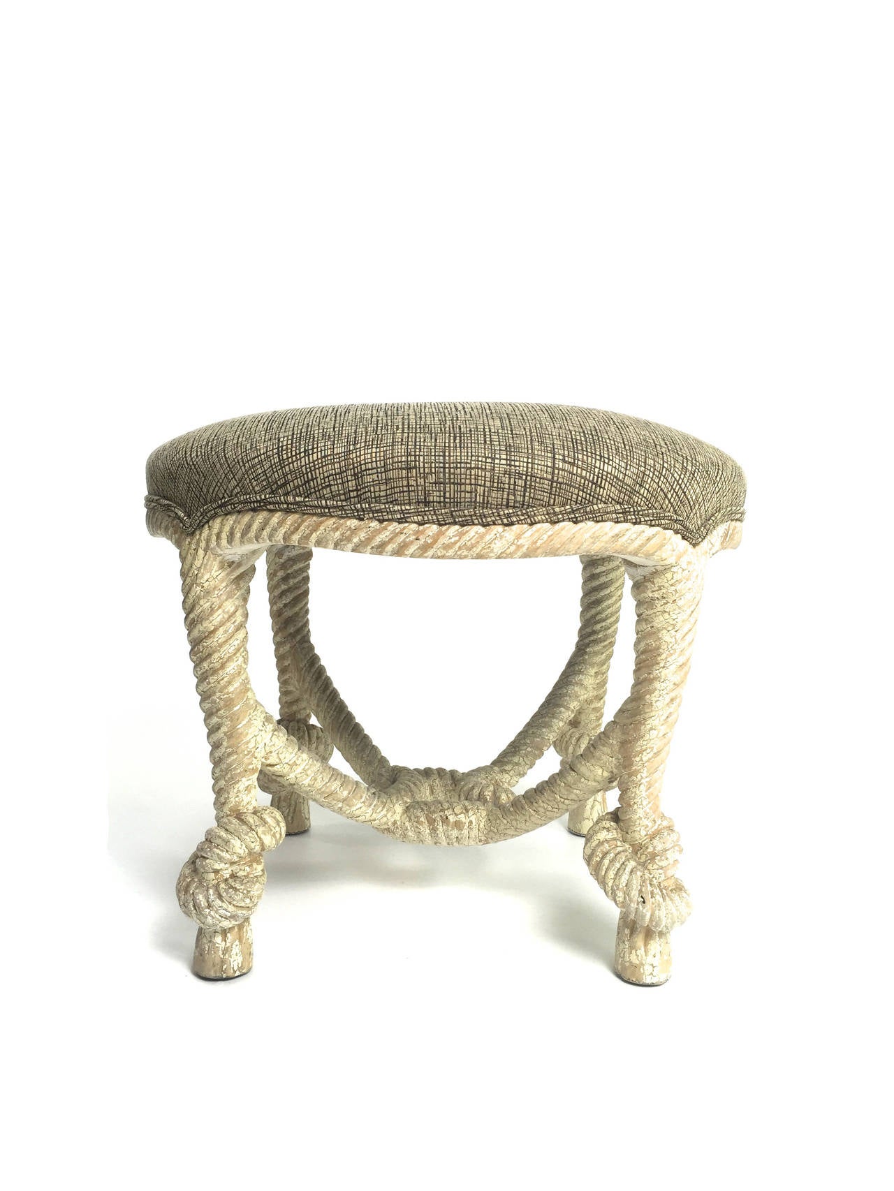 Neoclassical Revival Rope and Tassel Tabouret Stools by Michael Taylor