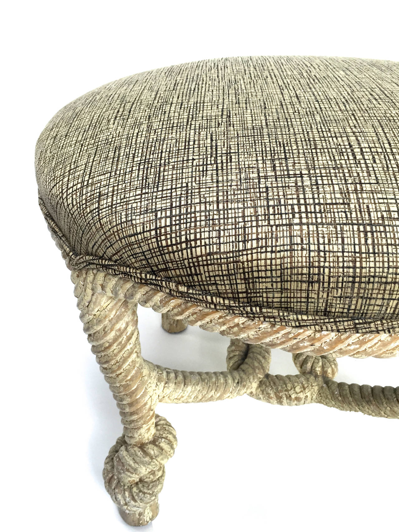 American Rope and Tassel Tabouret Stools by Michael Taylor