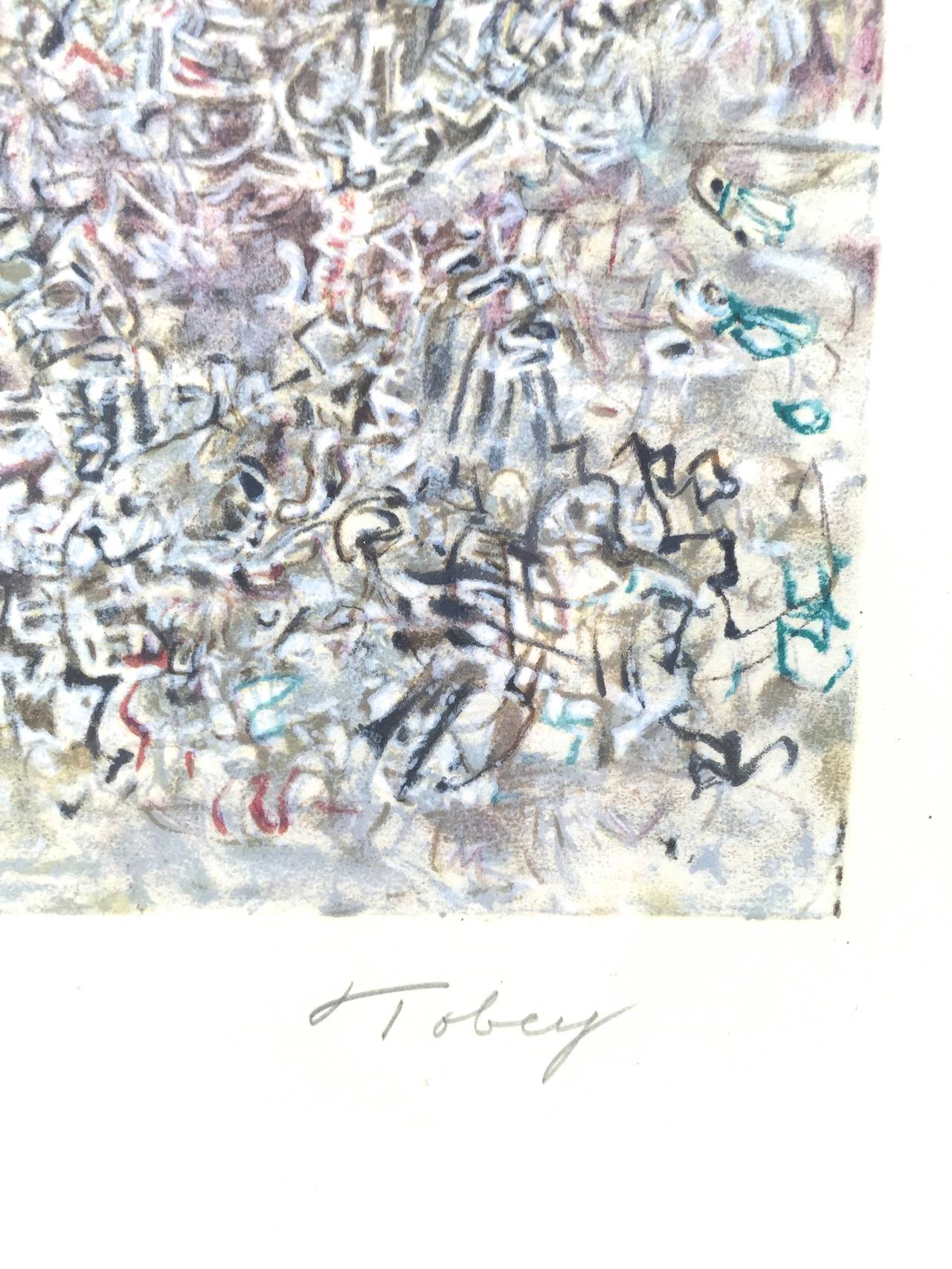 American Mark Tobey Signed Color Lithograph 