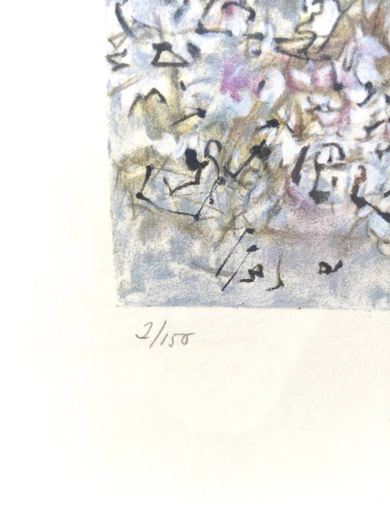 Modern Mark Tobey Signed Color Lithograph 