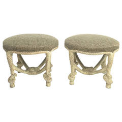 Rope and Tassel Tabouret Stools by Michael Taylor