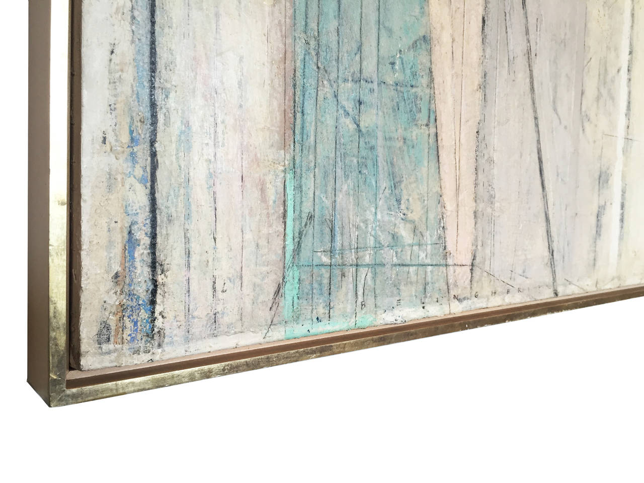 Mid-Century Modern Abstract Painting on Canvas by John Belingheri