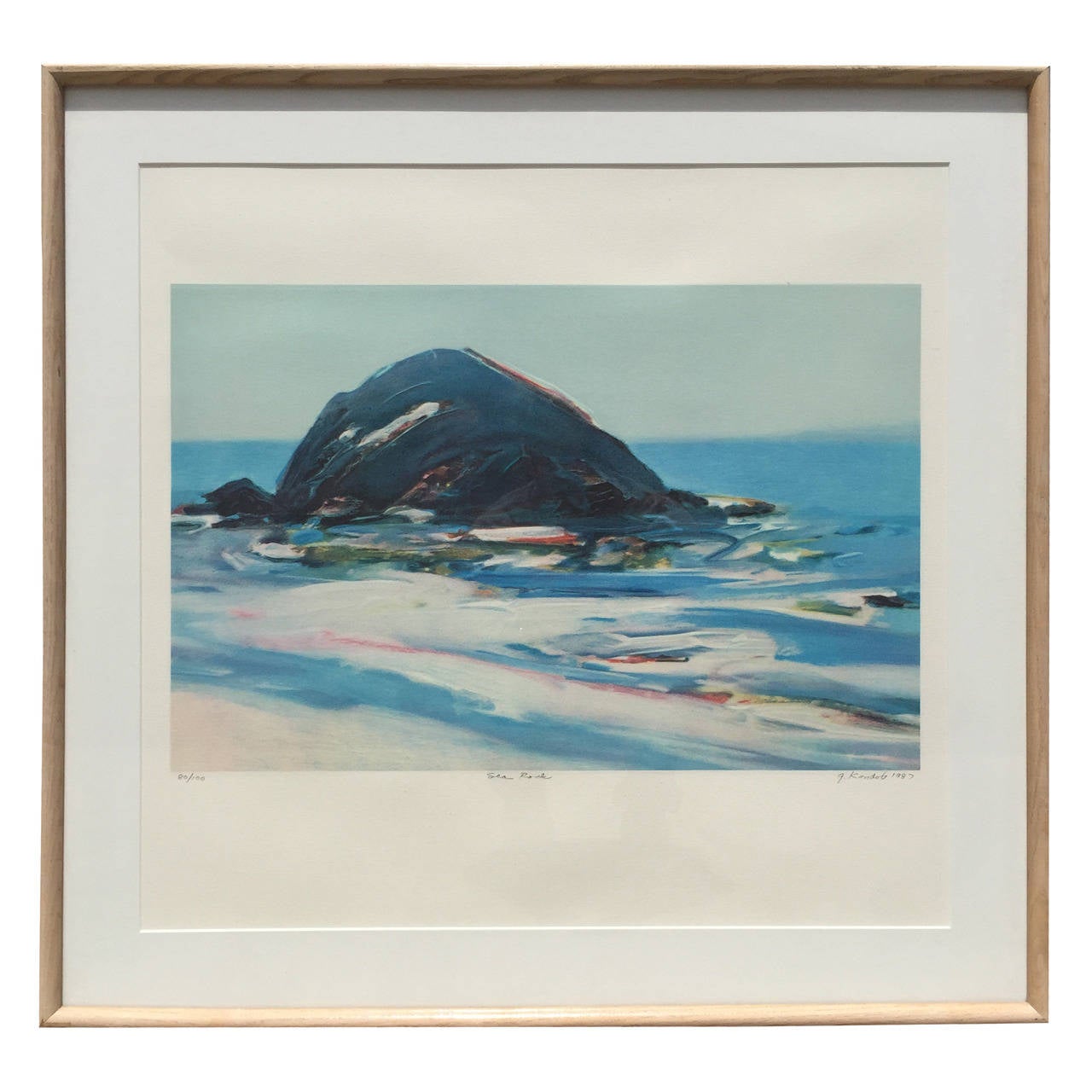 Bay Area Artist Gregory Kondos Serigraph "Sea Rocks" at 1stDibs