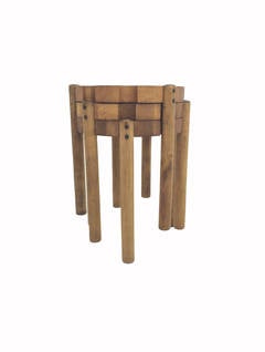 Clever Trio of Solid Wood Stacking Stools