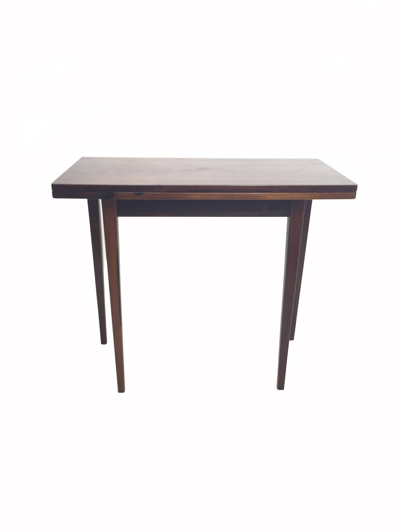 Modern Danish Rosewood Flip Top Game Table for Illums Bohligus