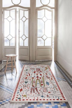 Contemporary Hayon x Nani Hand-Tufted Wool Floor Runner by Jaime Hayon