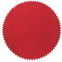 News Red Hand-Tufted Round Wool Rug by Marti Guixe in Stock