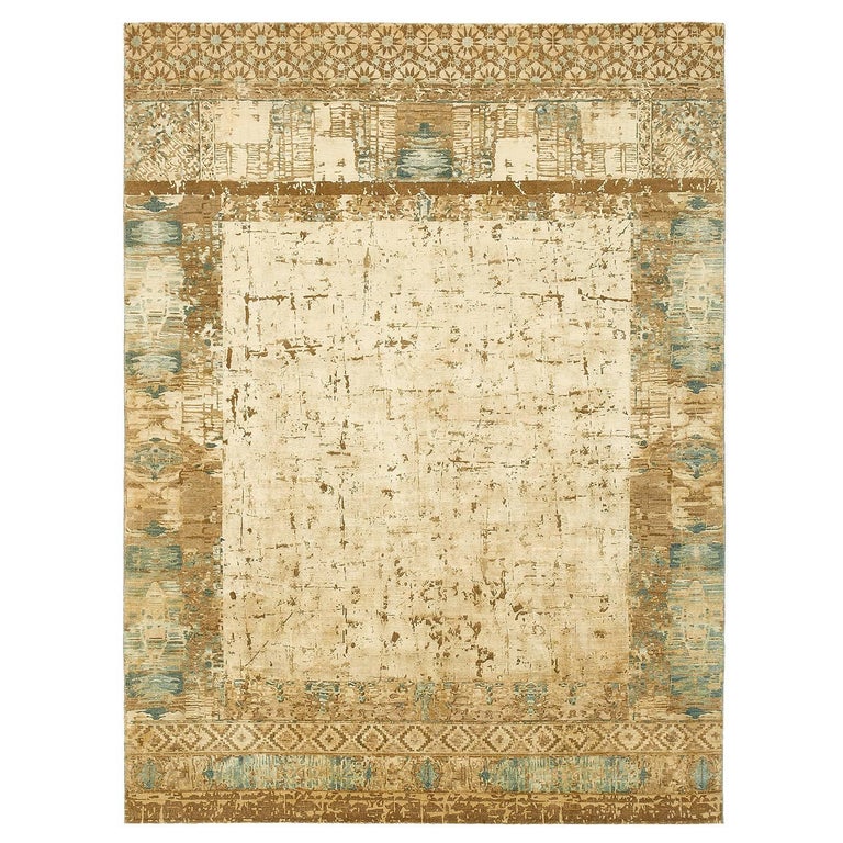 Ethereal Silver Beige Hand Knotted Area Rug In Stock For At Windswept Beige Hand Knotted Area Rug Wool Silk In Stock