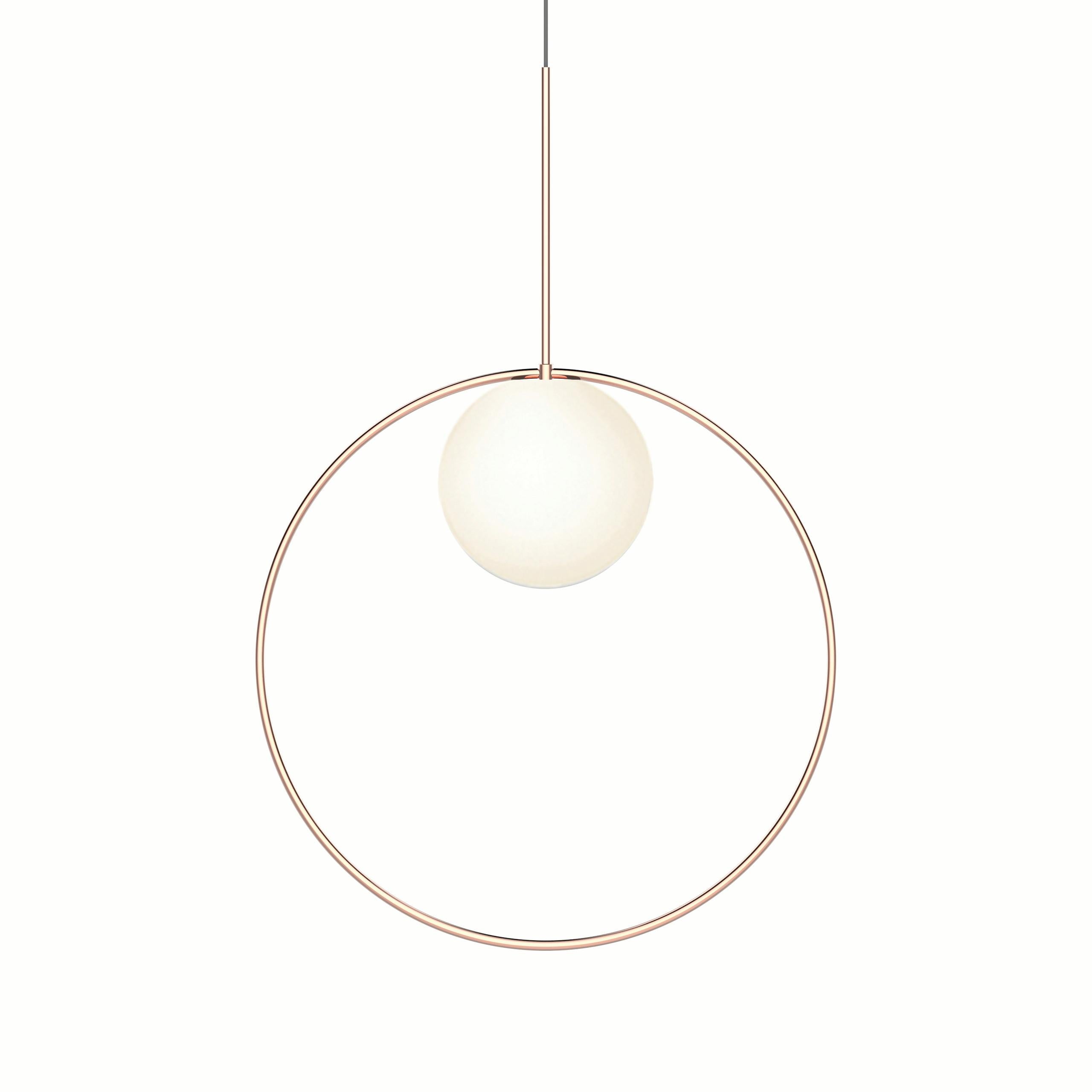 For Sale: Pink (Rose Gold) Bola Halo Pendant Light by Pablo Designs