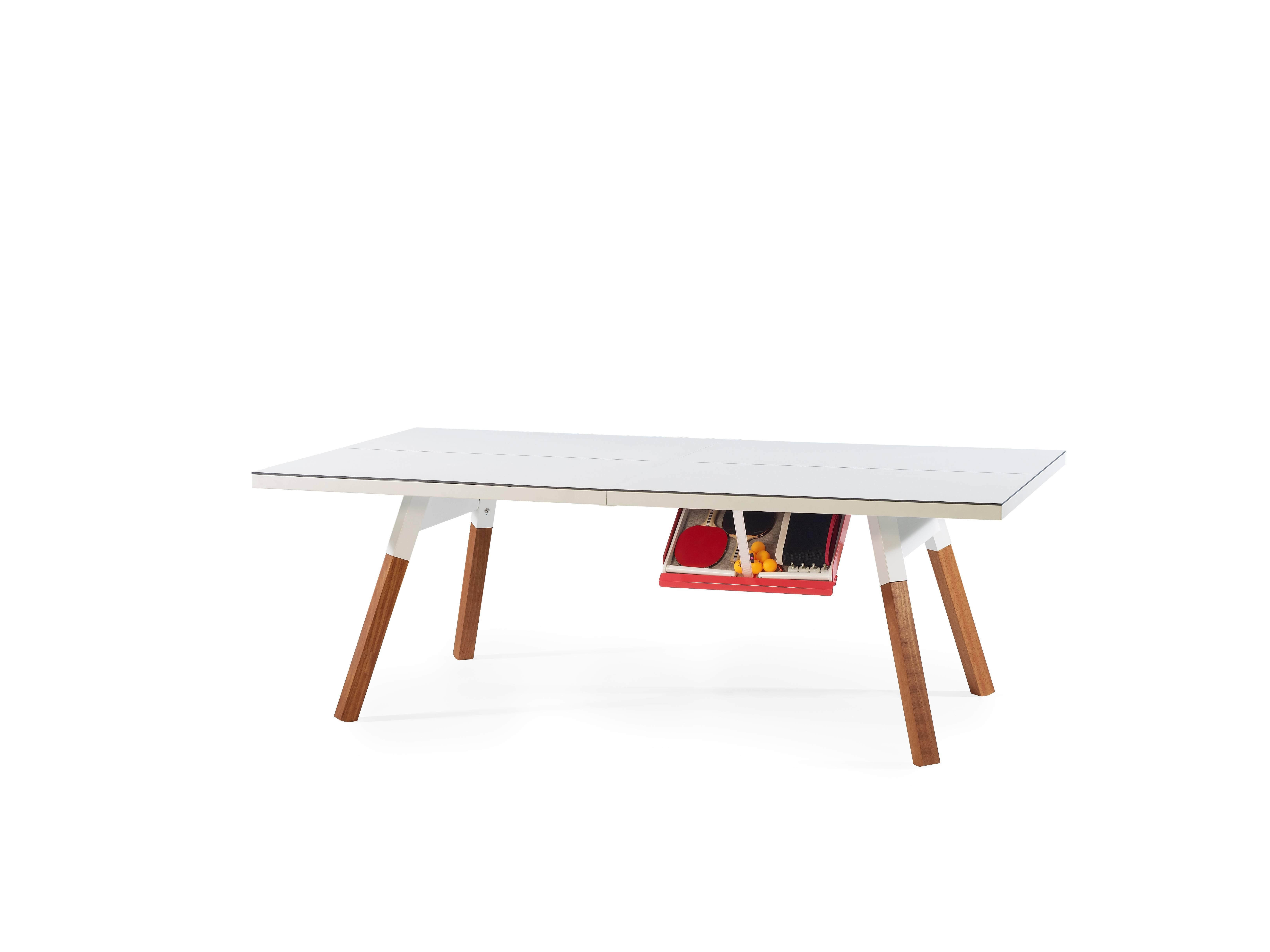 Spanish You & Me HPL Top Ping Pong Table 220 in White by RS Barcelona For Sale
