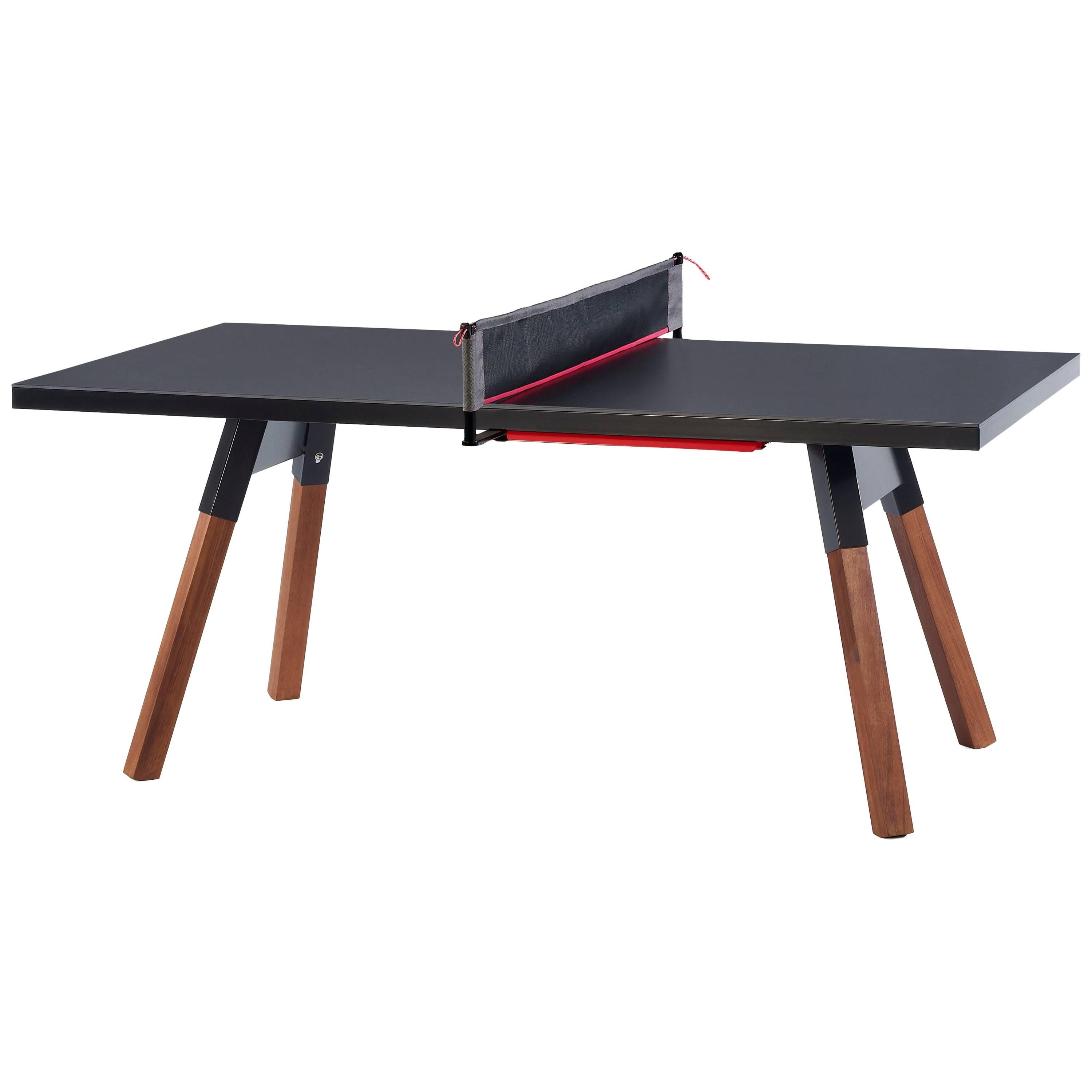 You and Me HPL Top Ping-Pong Table 180 in Black by RS Barcelona For Sale