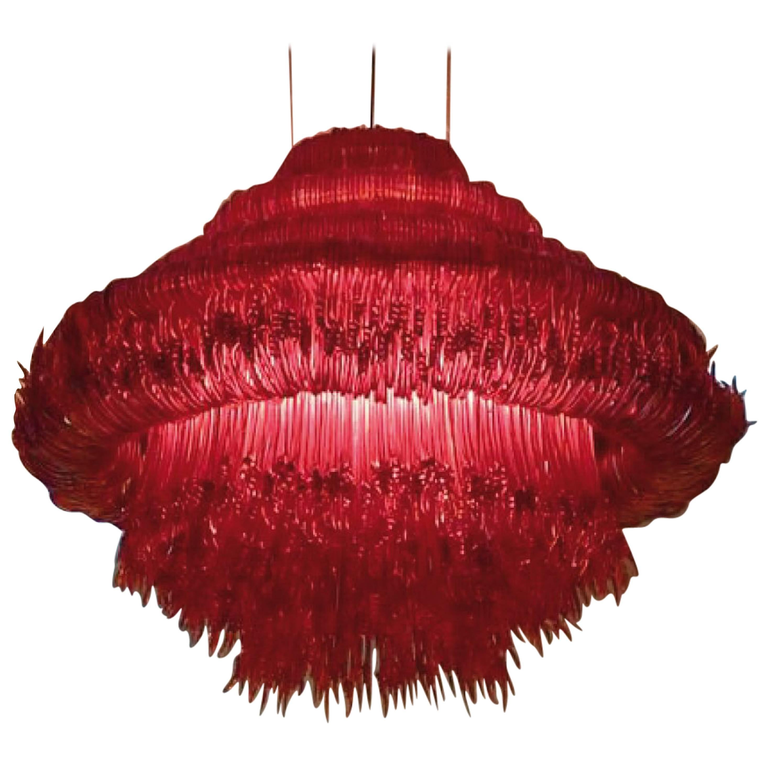 Sneeze A Chandelier in Red Resin by Jacopo Foggini, 1stdibs New York