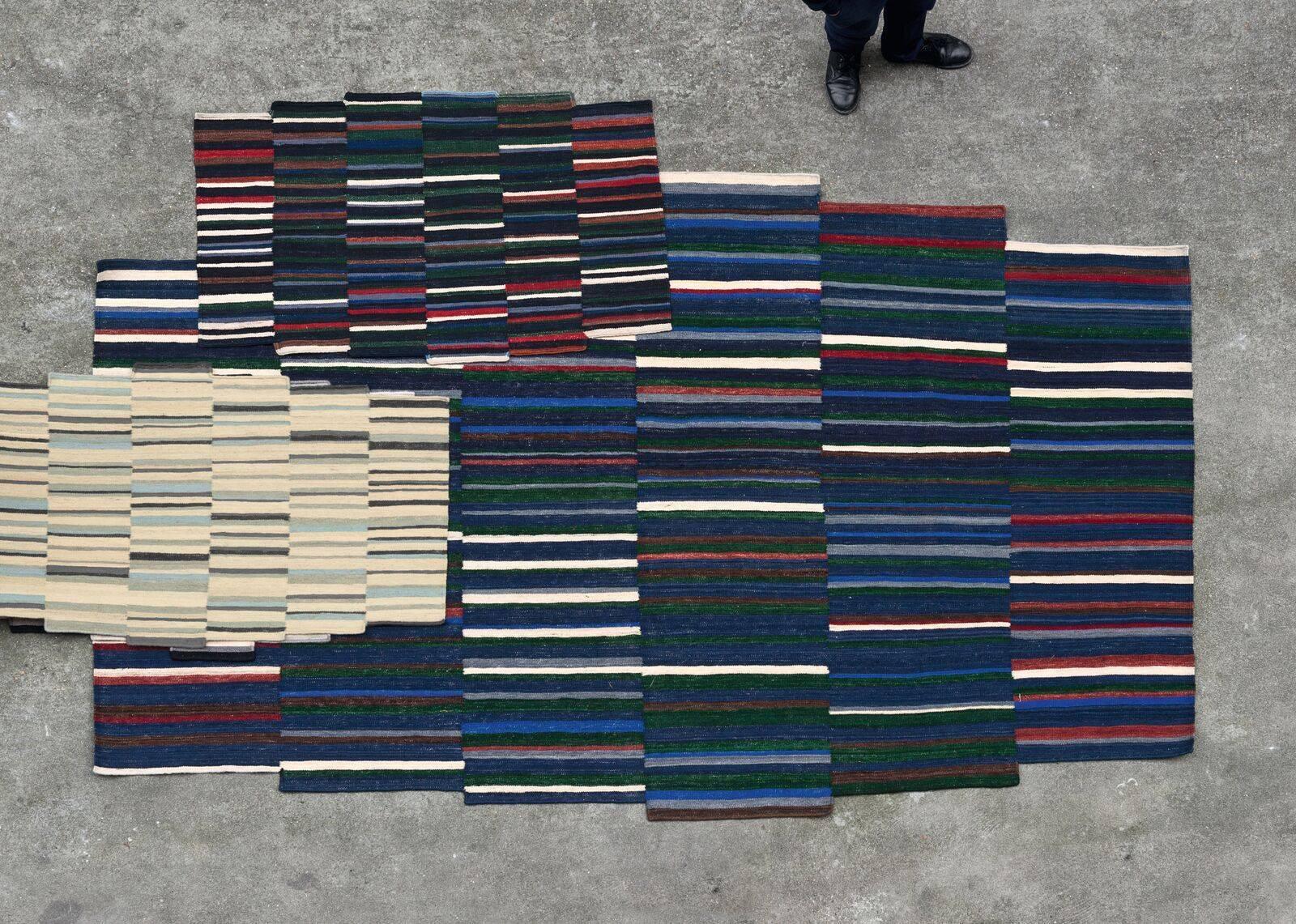 Fait main Grand tapis afghan Lattice 1 tissé à la main par Ronan & Erwan Bouroullec en vente