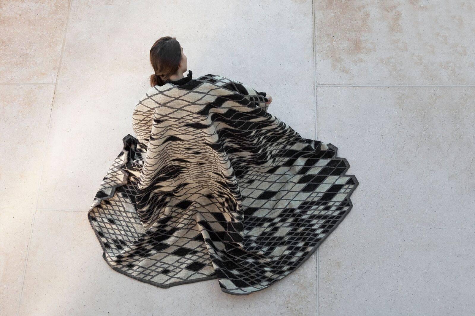 Hand-Crafted Losanges 2 Hand-Loomed Wool Rug by Ronan & Erwan Bouroullec, Medium For Sale