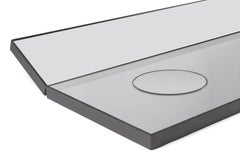 Salvatori Rectangular Archimede Mirror w/ Gun-Metal Steel Frame by Elisa Ossino