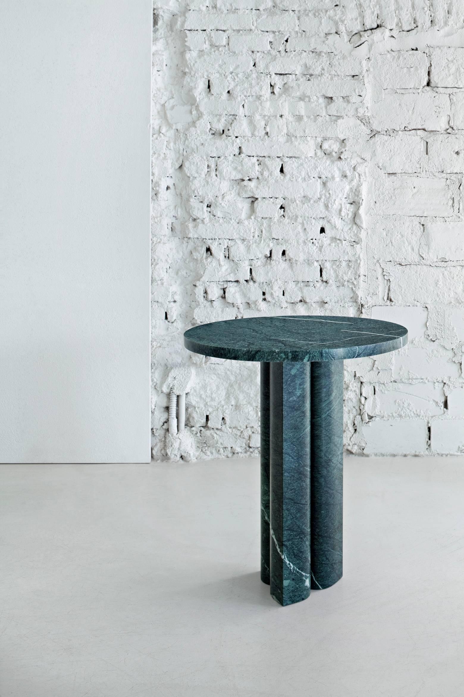 The stone is the star of the show in these tables which were designed by Michael Anastassiades with the specific intention of highlighting the opulence of the marbles chosen for his collection ‘Love Me, Love Me Not’.

Instead of the highly polished