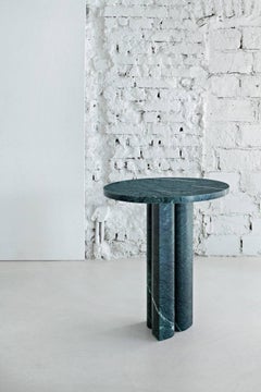 Salvatori 'Love Me, Love Me Not' Round Side Table in Verde Alpi Marble
