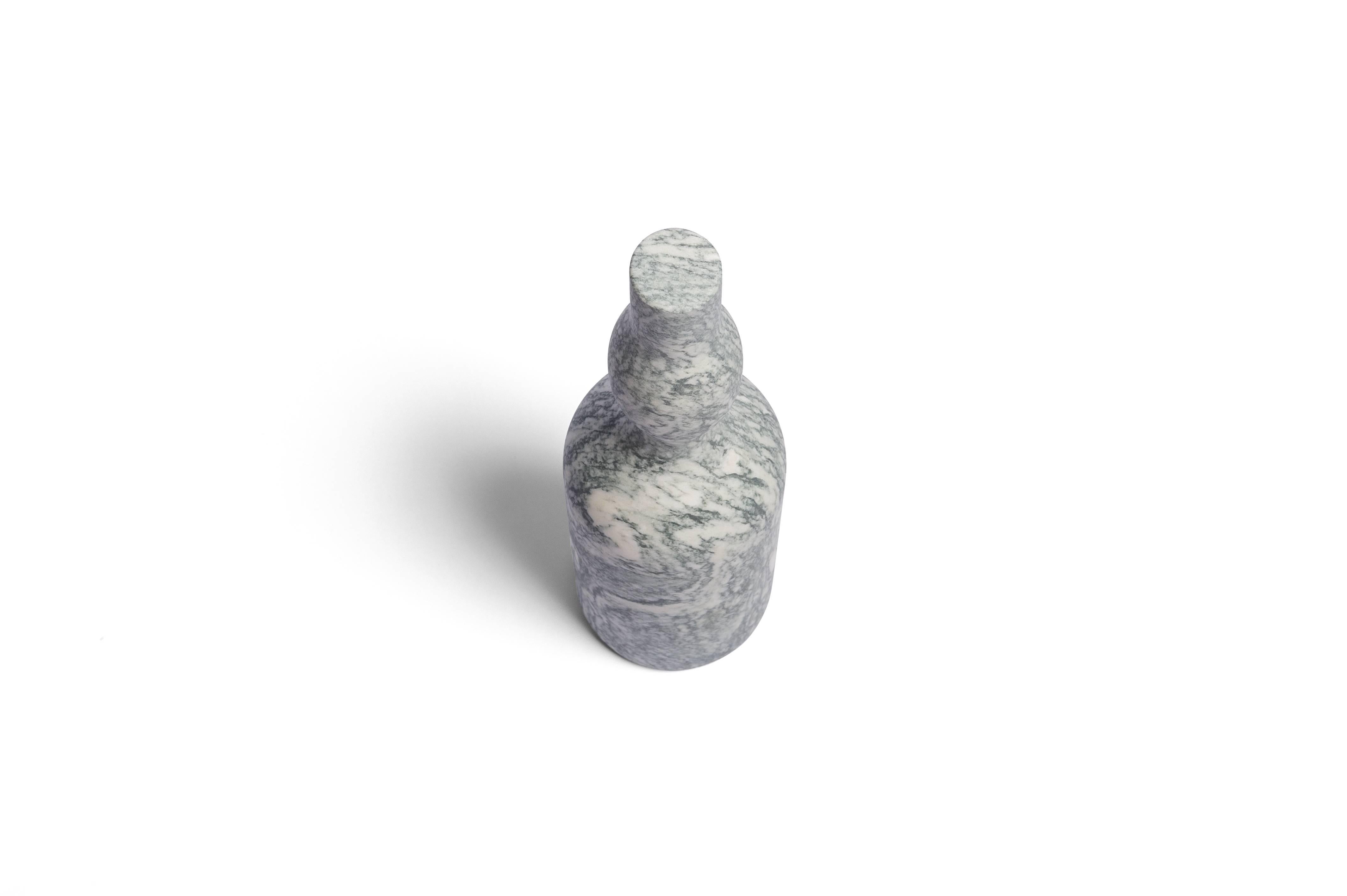 Modern Salvatori Omaggio a Morandi Bottle Sculpture in Cipollino Stone by Elisa Ossino For Sale