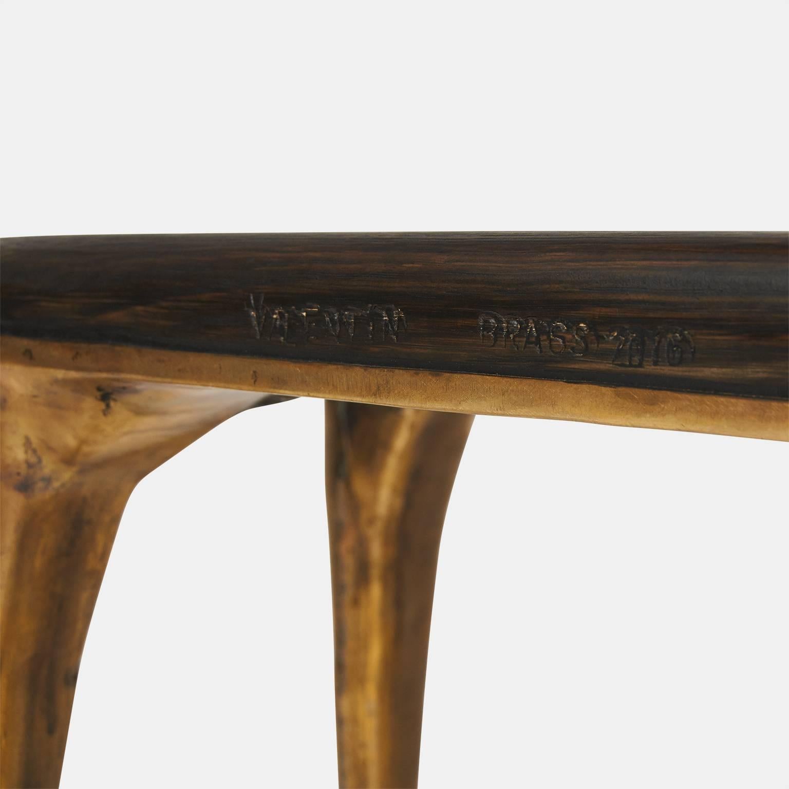 Brass Long Bench by Valentin Loellmann