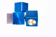 Marienbad Bedside Cube Sconce in Blue