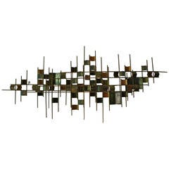 "Abstract" Wall-Hung Sculpture, Signed Curtis Jere, 1970