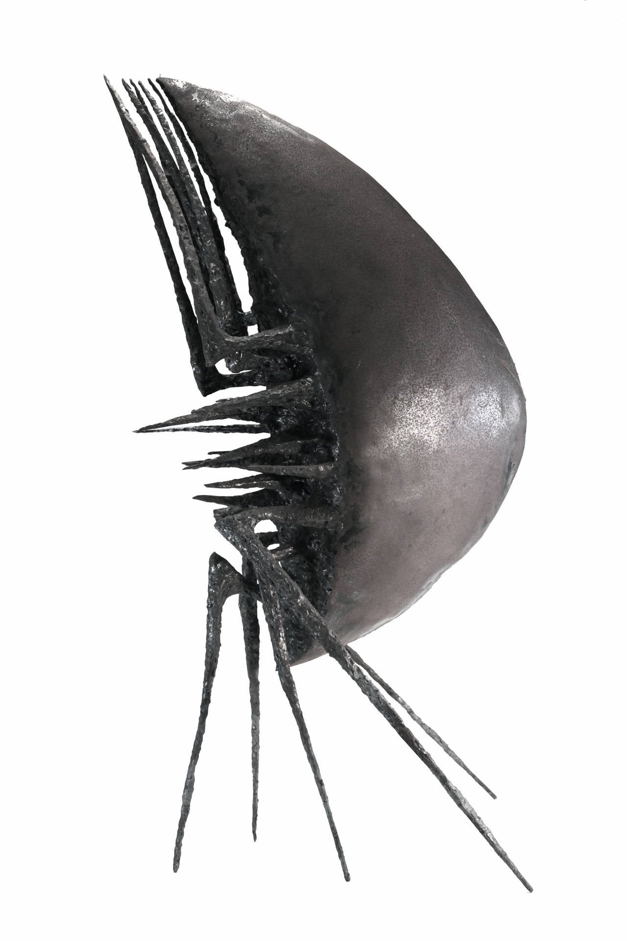 Iron Unique Brutalist Sculpture by Michel Anasse, 1964