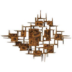 Brutalist Abstract Wall Sculpture by Marc Creates, 1970s
