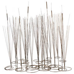 Cattails Sculpture in Brass and Metal, 1970 by Curtis Jere