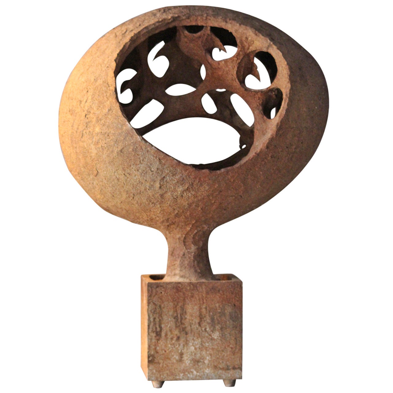 Incredible Egg Stone Fountain Sculpture By Bruce Cushman, Circa 1967