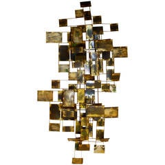 Vintage Abstract Wall Sculpture By "Curtis Jere" Circa 1970