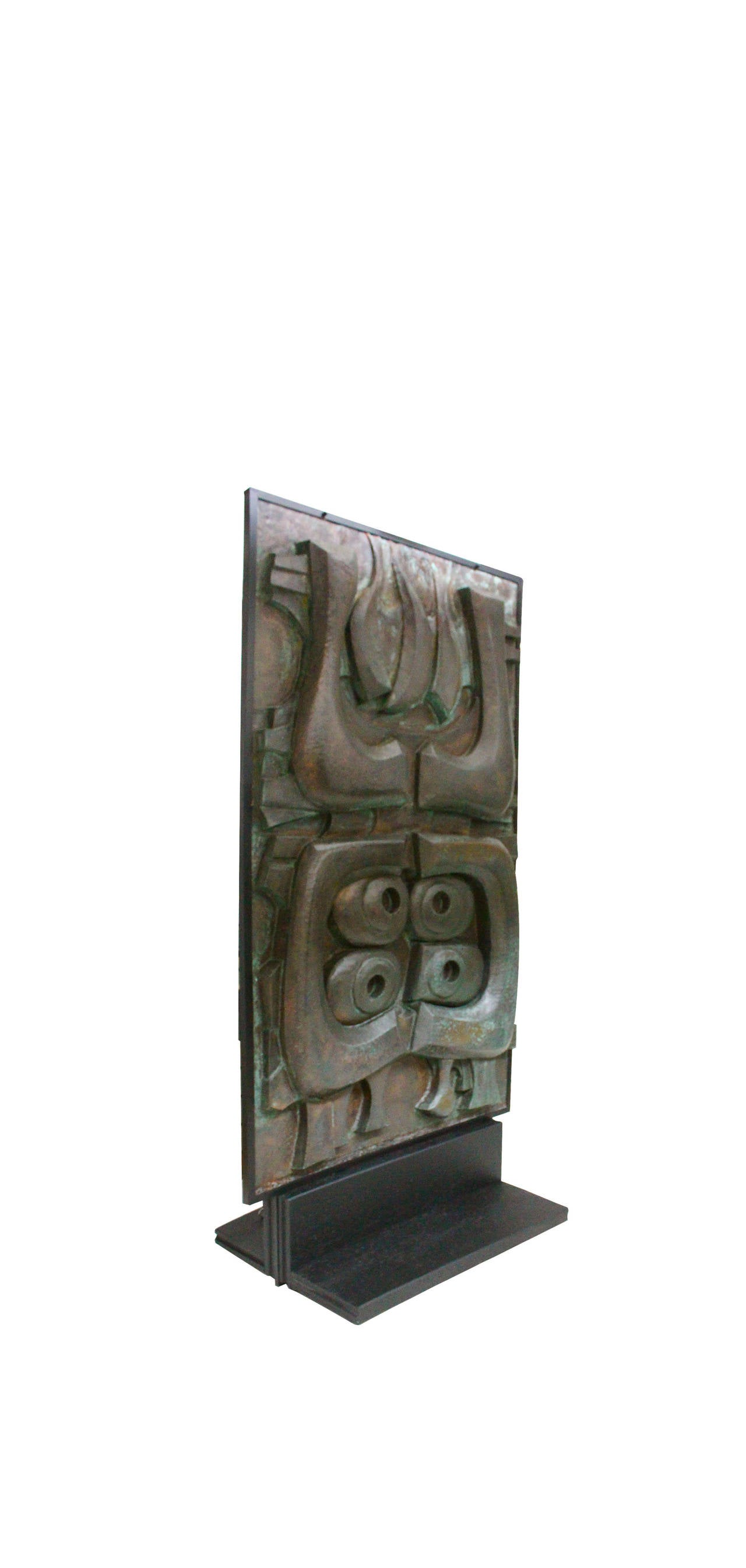 Belgian Very Big Brutalist Bronze Sculpture by Roland Monteyne, Dated and Signed 1973 For Sale