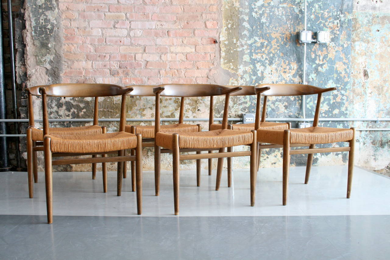Six Danish Teak Dining Chairs by Folke Ohlsson in amazing clean condition.