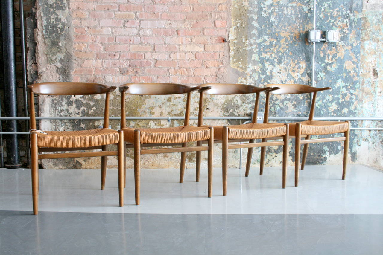 Mid-Century Modern 6 Danish Teak Dining Chairs by Folke Ohlsson