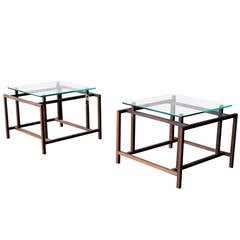 Pair of Rosewood Sculptural Side Tables by Henning Norgaard