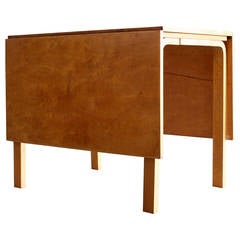 Early Alvar Aalto Birch Drop Leaf Dining Table for Artek Finland 1930's