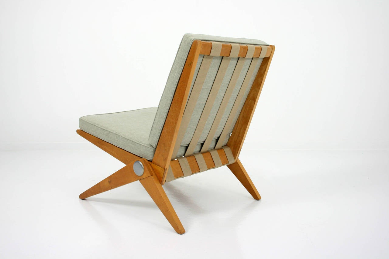 Americano Sedia a forbice Pierre Jeanneret per Knoll International