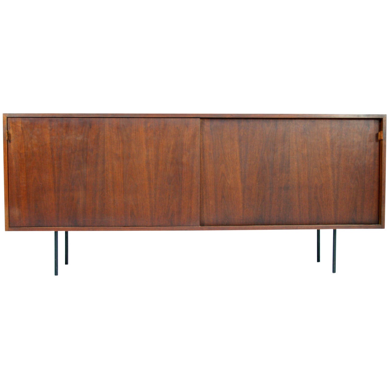 Early Florence Knoll Model 116 Walnut Credenza