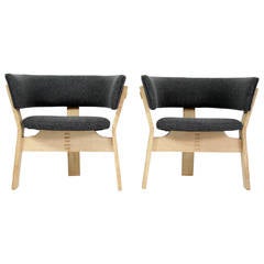 Steen Ostergaard Rare Pair of Stol Ex Lounge Chairs