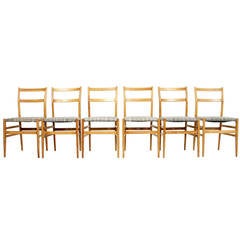 Set of Six Leggera Chairs by Gio Ponti for Cassina, 1952