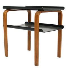 Alvar Aalto Early Tiered, Model 915 Birch and Bent Plywood Side Table