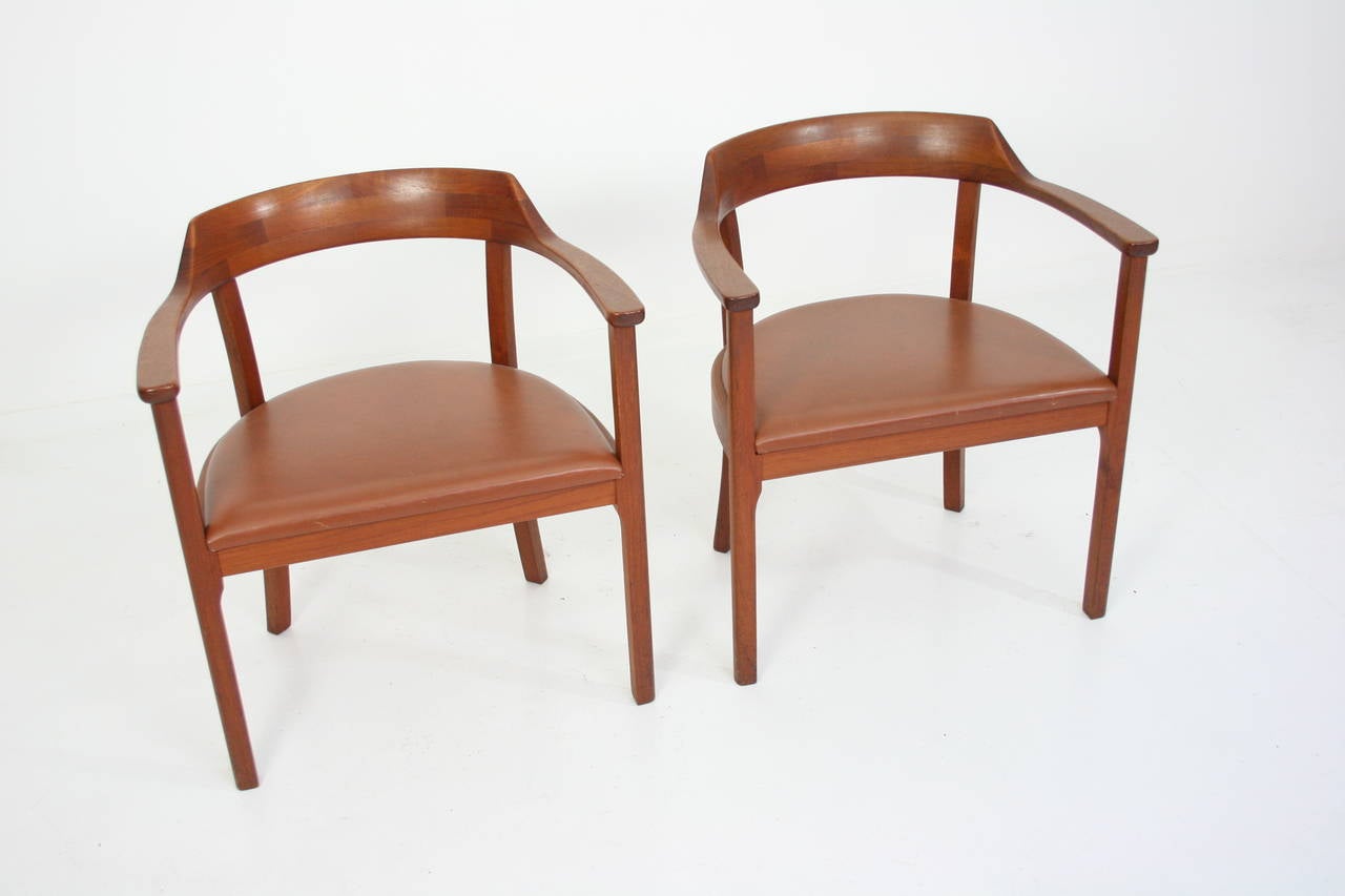 Pair of Teak Rigmor Andersen & Annelise Bjorner Armchairs