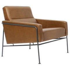 Arne Jacobsen-Loungesessel aus Leder, Serie 3300