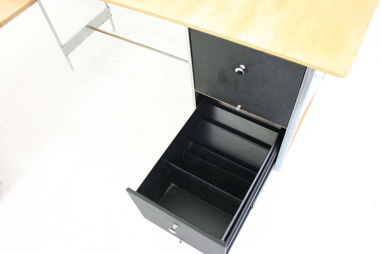 Original Early Second Generation Eames ESU Desk with Return 1