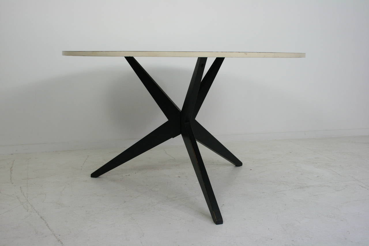 Rare Hans Bellman 'Popsicle' Dining Table, Knoll, 1947 In Good Condition In Chicago, IL