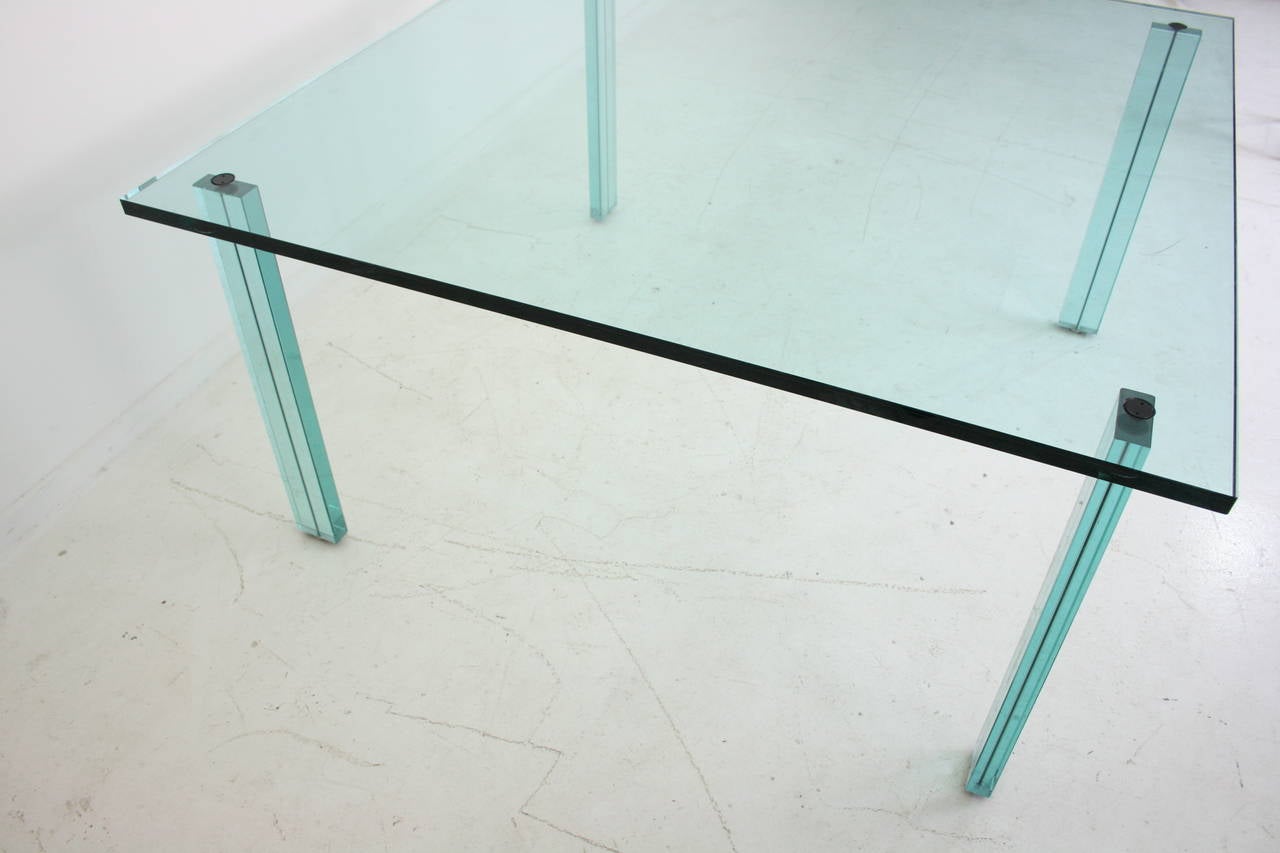 1986 Renzo Piano Teso Dining or Work Table for Fontana Arte Italy In Excellent Condition In Chicago, IL