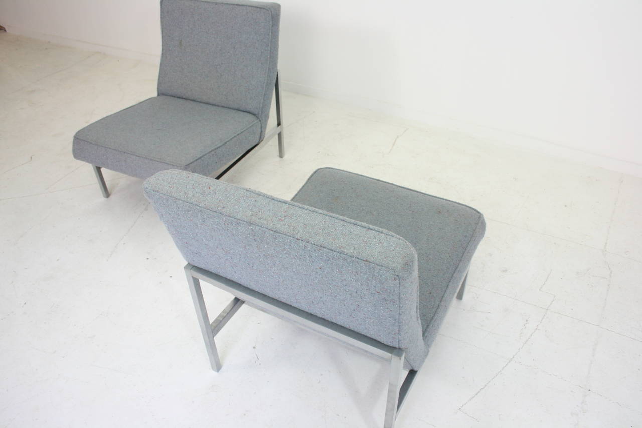 Mid-20th Century Pair of Florence Knoll Lounge Chairs, Model 2251, Knoll Associates, USA, 1955