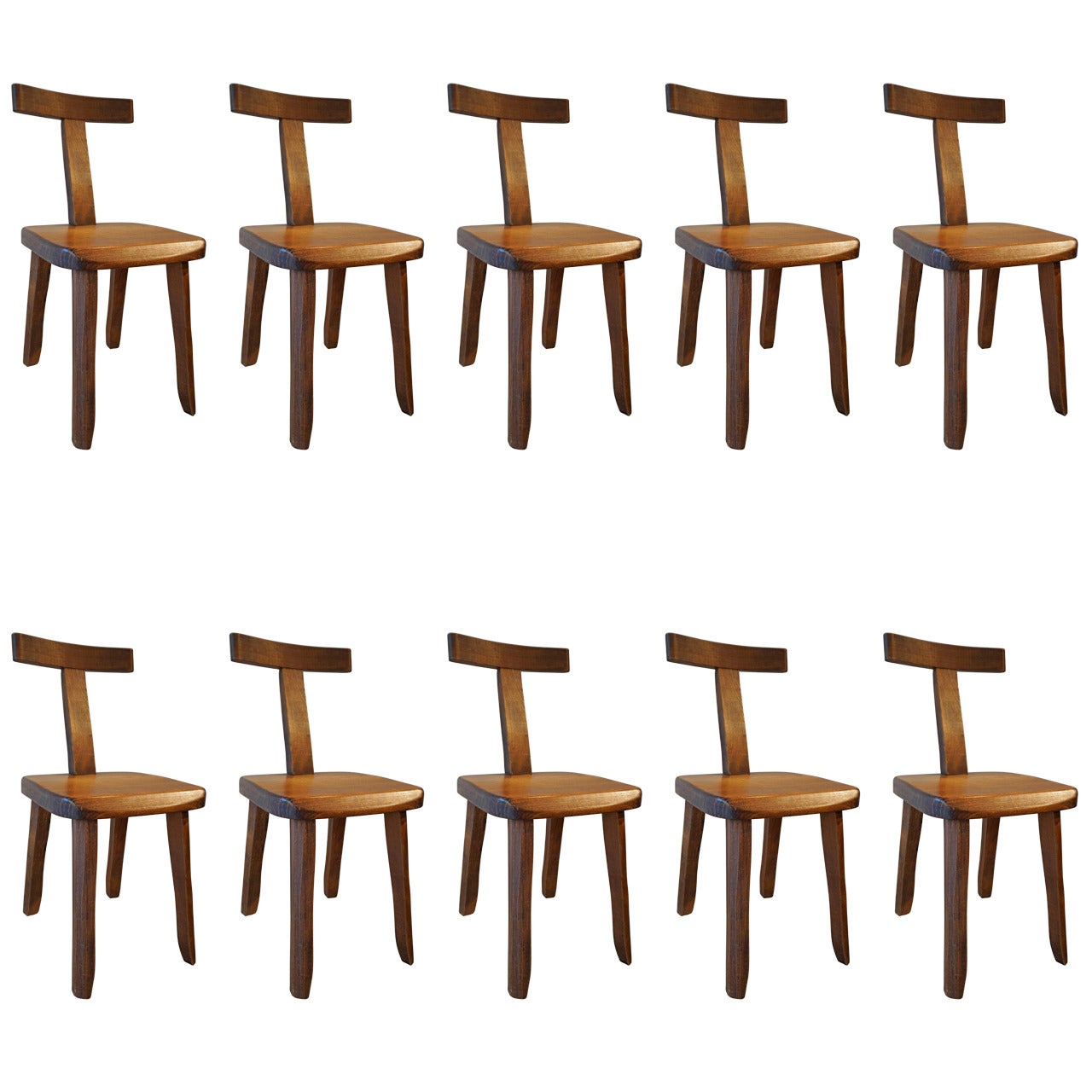 Set of Ten Dining Chairs by Olavi Hanninen