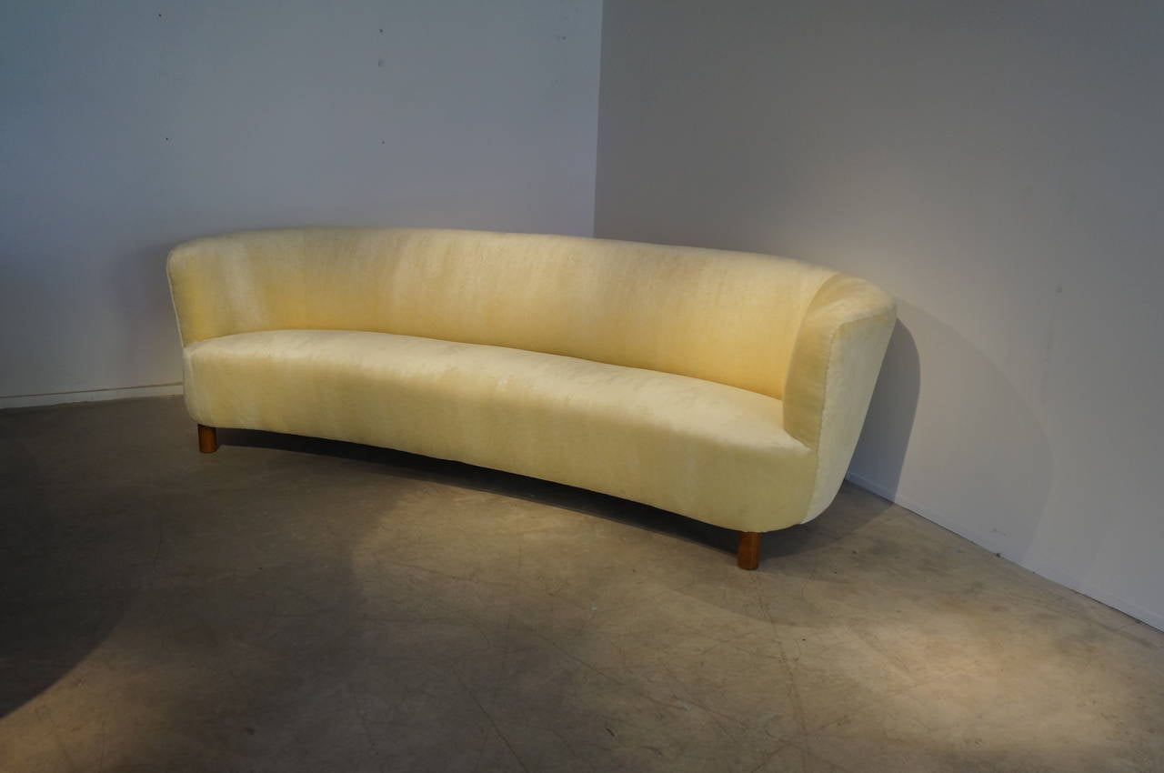 Mid-20th Century Mogens Lassen Curved Sofa